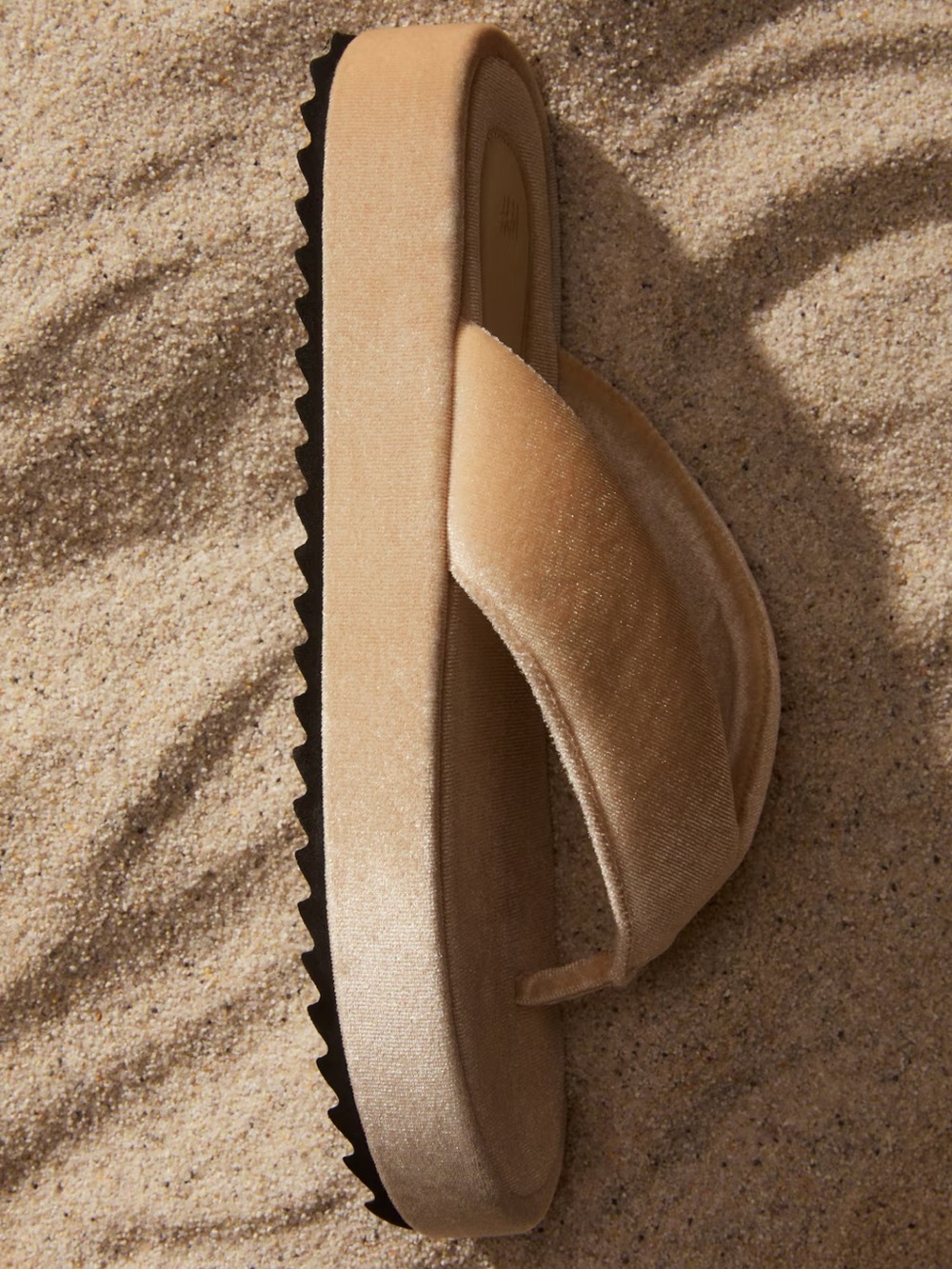 Velvet Slide Sandal - Tan. Size 37! NWOT